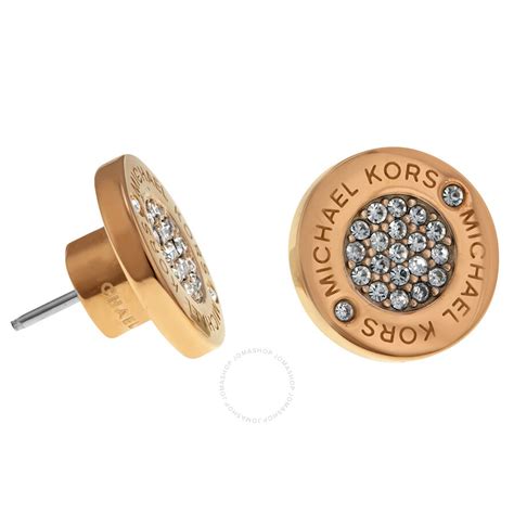 michael kors rose gold crystal earrings|rose gold earrings sale.